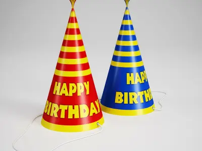 Birthday Hat 01 3D model