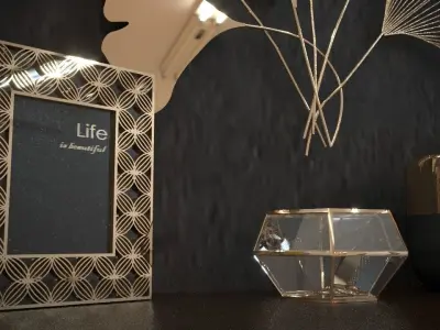 Wall golden decoration stuff 3D model