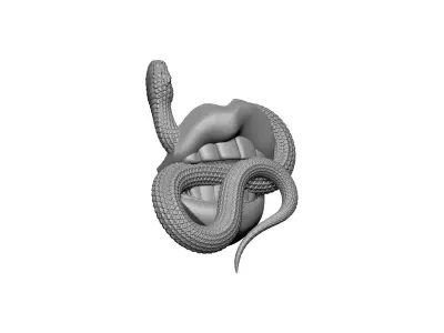 snake  lips 3D print model