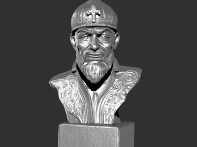 Amir Timur Bust- Emir Timur Bust - Tamerlane 3D model 3D print model