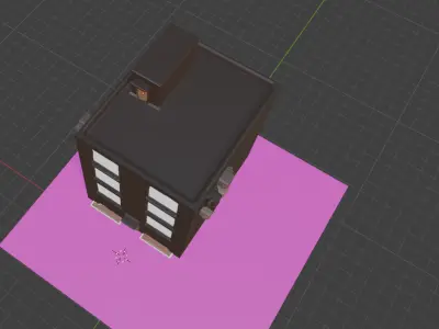 high-rise building Low-poly 3D model