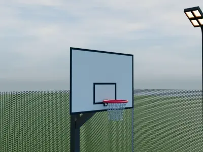 Basketball Court Low-poly 3D model order