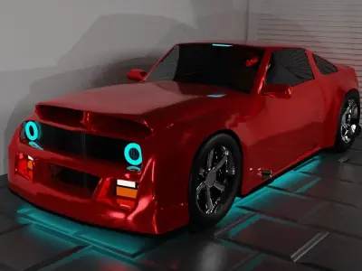 Car Model nissan sports bed 3D model