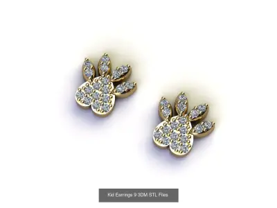 14 Model Kid Earrings 3DM STL file 3D printable model 3D  3D Model Pack