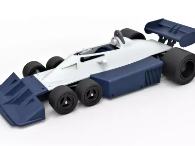 Tyrrell P34B Formula 1 Scale 1 to 24 3D print model
