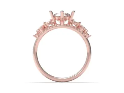 Wedding ring ready for casting model wr0125 3D print model