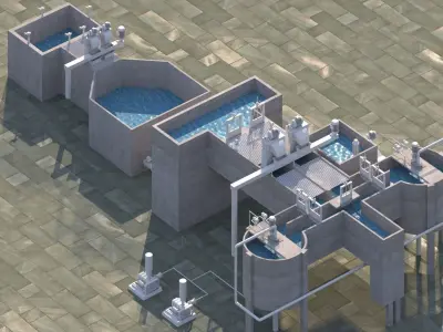 Wastewater treatment equipment 3D model