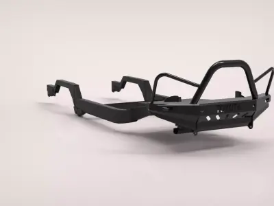 Toyota J76 series chassis and front bumper Low-poly 3D model