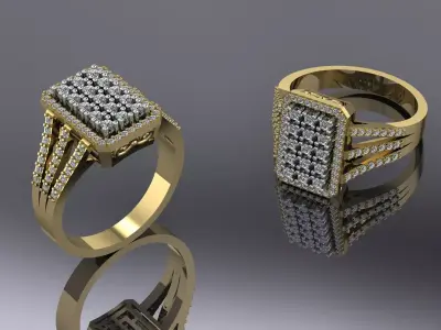 Jewelry Ring Gold 3D print model 54