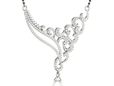 necklace with diamonds  3D print model