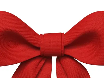 Christmas Bow Ribbon 36 Low-poly 3D model