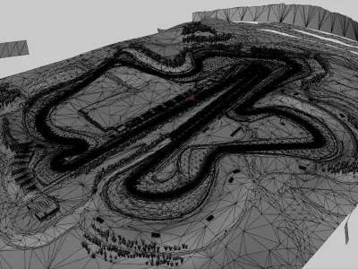 Sepang International Circuit Malaysia Low-poly 3D model