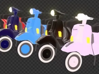 1981 Vespa P125X Pack 3D model