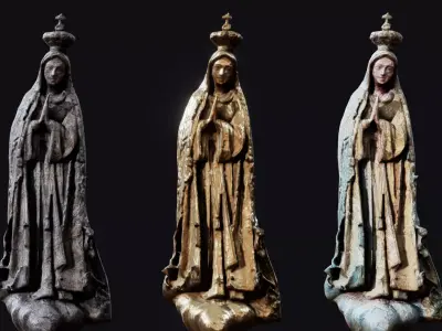 Our Lady Of Fatima Statues Low-poly 3D model