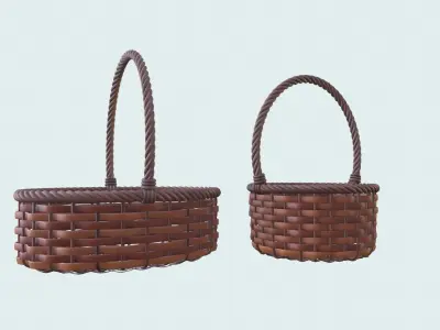 Wicker baskets 3D model