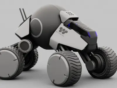 Planet Explorer Mega Truck  rigged 3D model