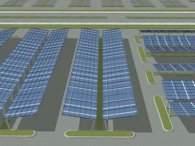 Solar carport 2401 3D model