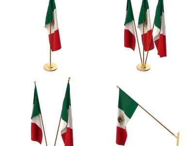 Mexico Flag Pack 3D model