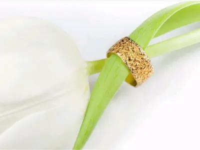 textured ancient Wedding Band 1105 3D print model