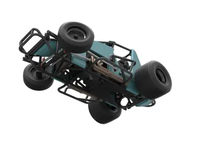 Sprint car while turning Scale 1 to 25 3D print model