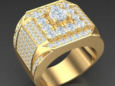 Luxury Men Rings Designs 5MR078 3D print model