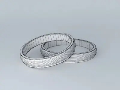 Ring pair of bangles Free 3D model