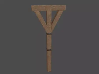 Old Tavern Column Free low-poly 3D model