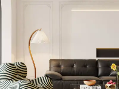 Luxury living room dining room interior scenes 16 3D model