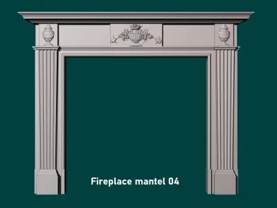 Georgian style fireplaces series No4 3D model
