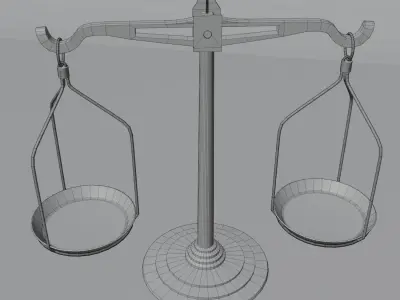Scale balance scales 3D model