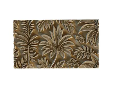 mural decor set wall panel 08 3D model