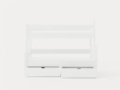 Eira Bunk Bed 120x200 Co Storage White Low-poly 3D model