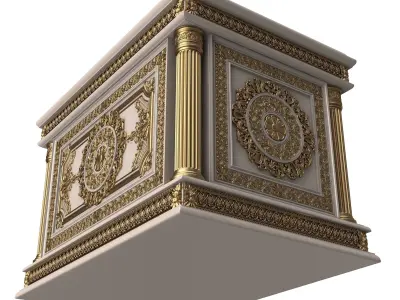 Chest 06 White Low-poly 3D model