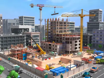 Construction Low-poly 3D model