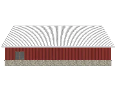 Barndominium House 010 -Archimple LLC Low-poly 3D model