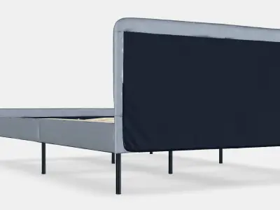SLATTUM Upholstered bed frame 4 Low-poly 3D model