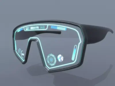 Sci fi and sport glasses 3D model