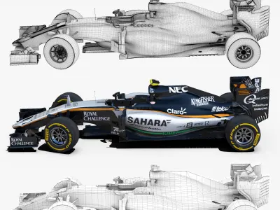 Force India VJM09 car Low-poly 3D model