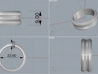 men ring 3D print model