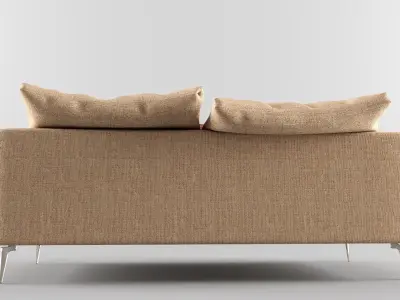 sofa 3d model with pillows 3D model