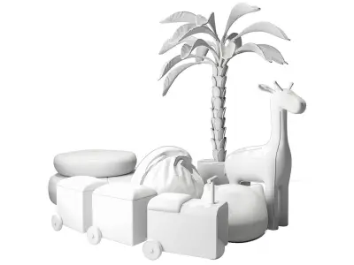 Set of toys for children 3D model