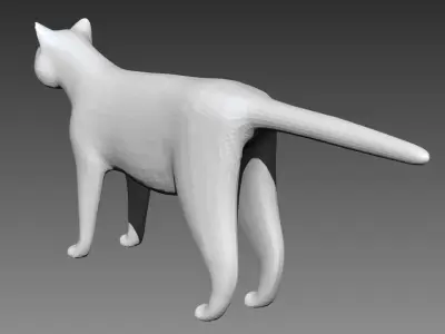 Cat base mesh for Zbrush 3D model