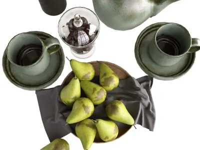 Kitchen decorative set 01 3D model