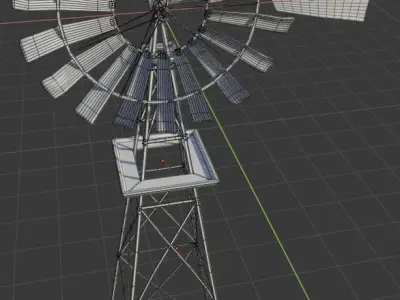 Old Wind Turbine 3D model