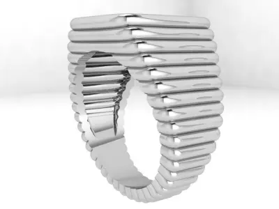 Square Diamond Ring 3940 3D print model