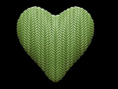 Knitted Heart Box Valentines Day gift 3D print model