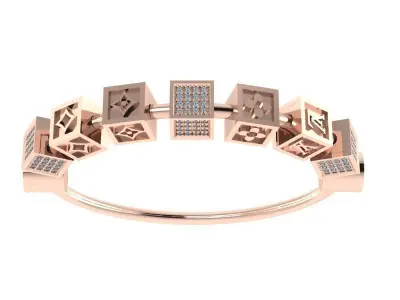 luis vuitton bracelet components 3D print model