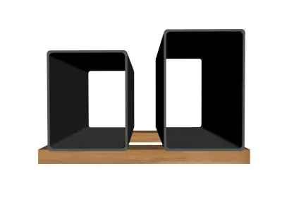 1 4in Wall x8in Rectangle Tube 3D model