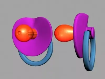 Schnuller two pacifiers Free 3D model