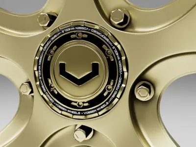 Vossen RS74 sport car ring Low-poly 3D model